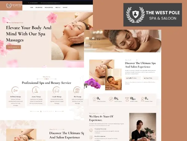 beauty service website development