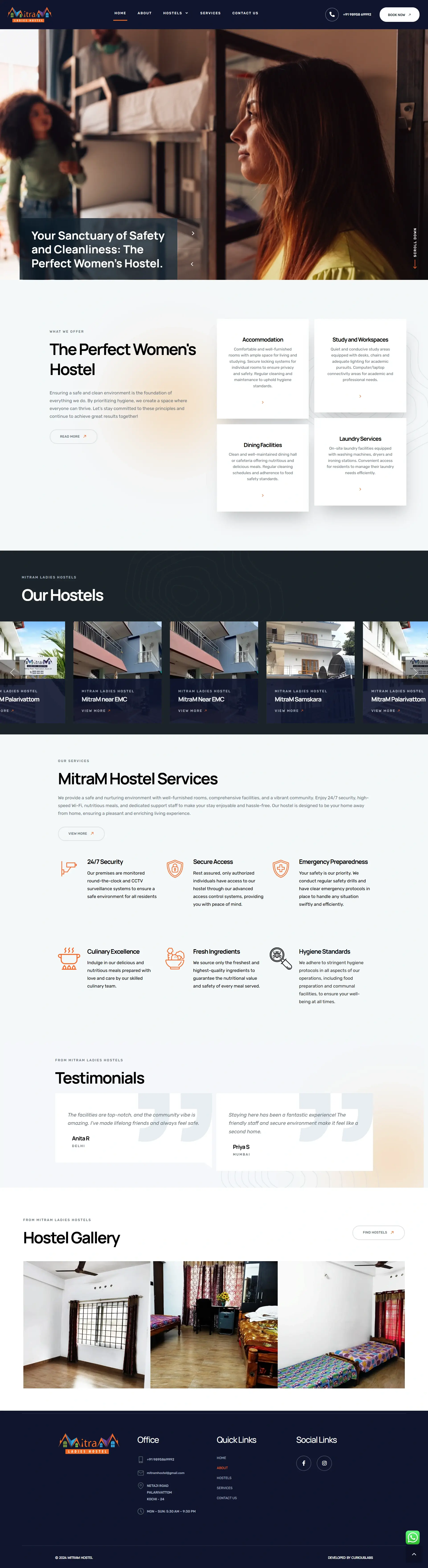 ladies hostel website
