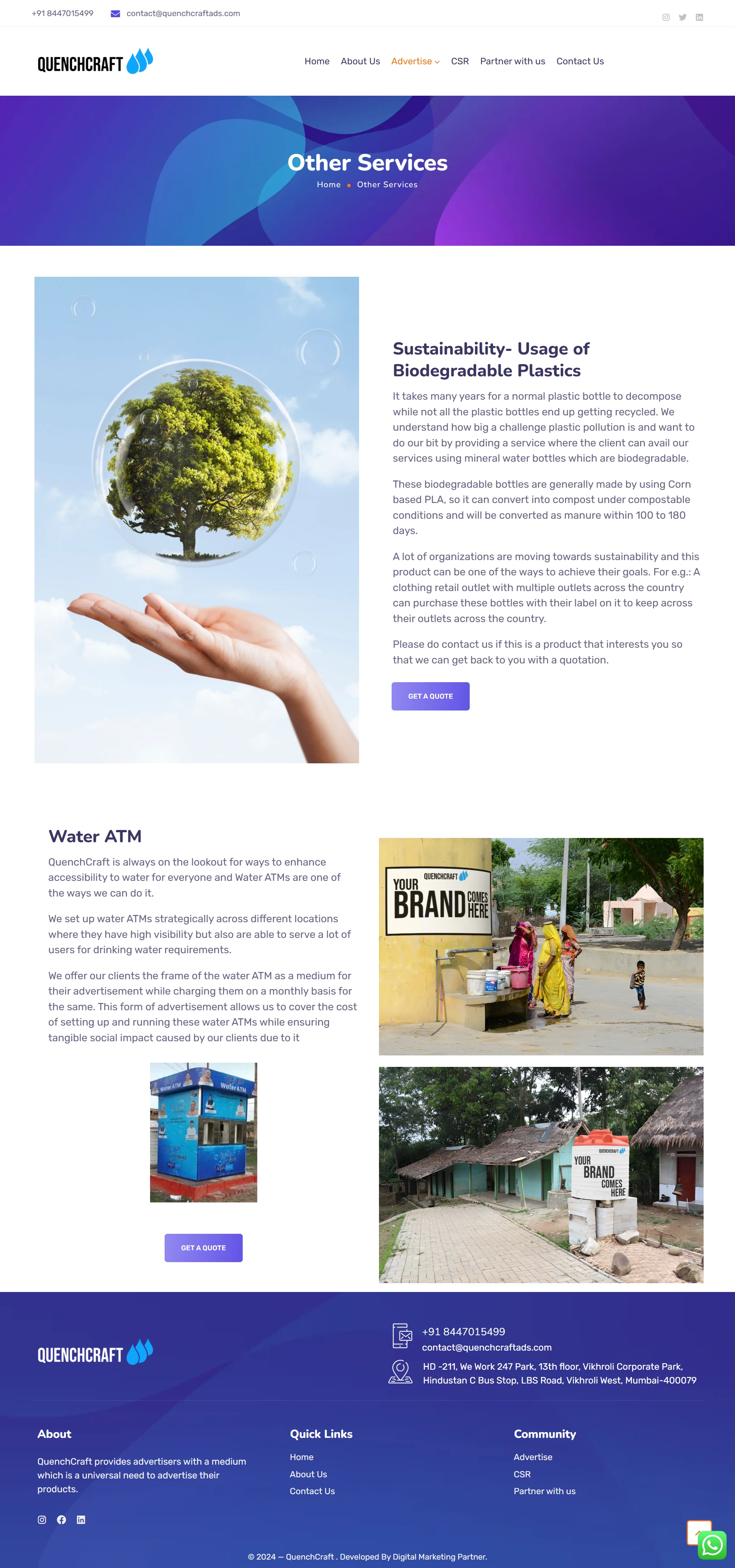 Advertising Website
