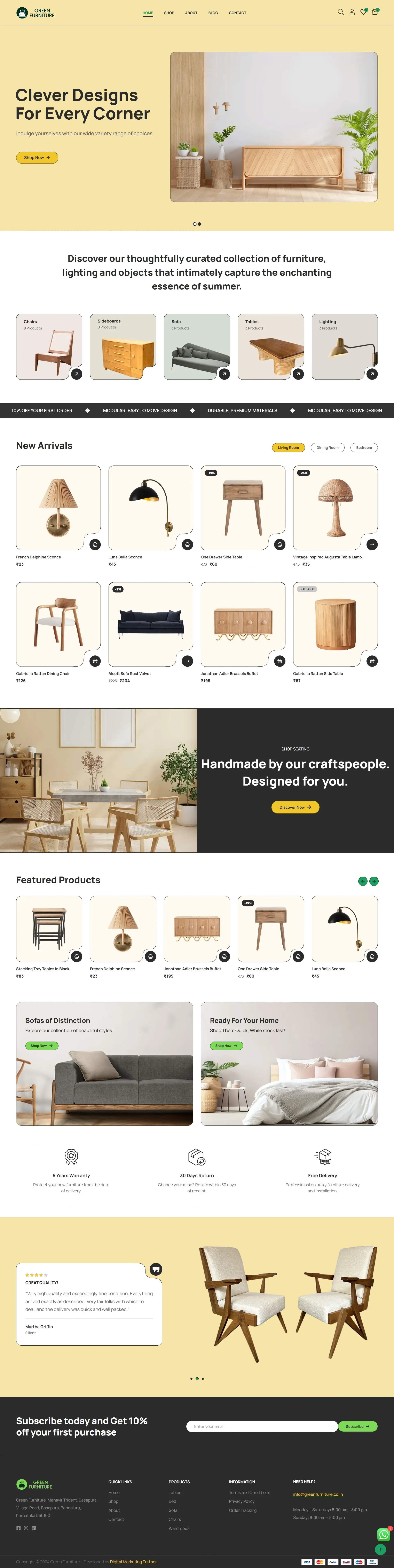 Furniture e-commerce website