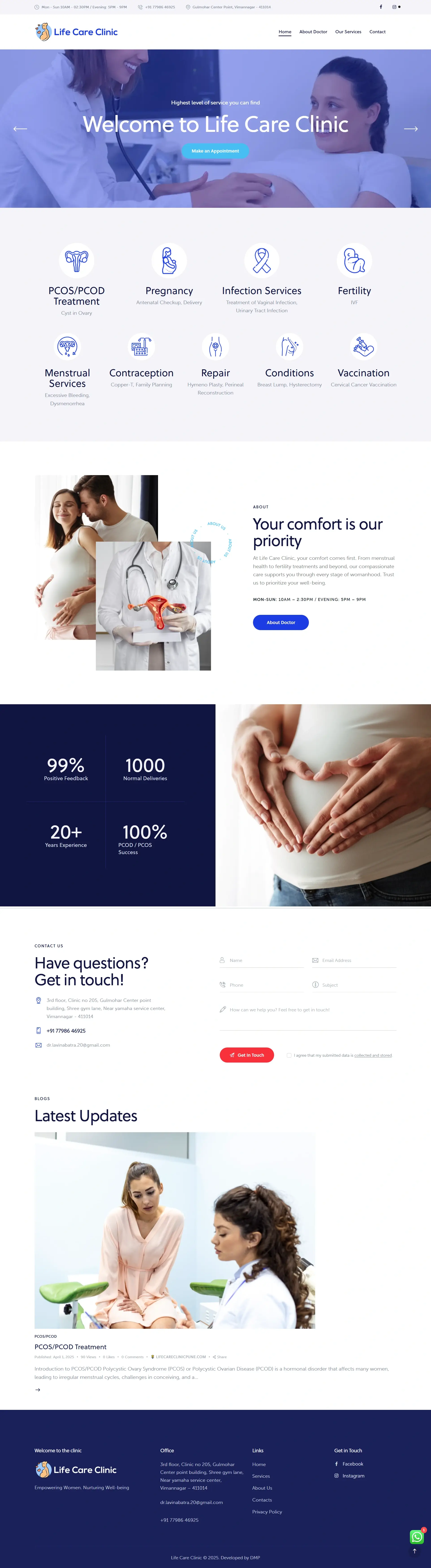 Women's Clinic Website