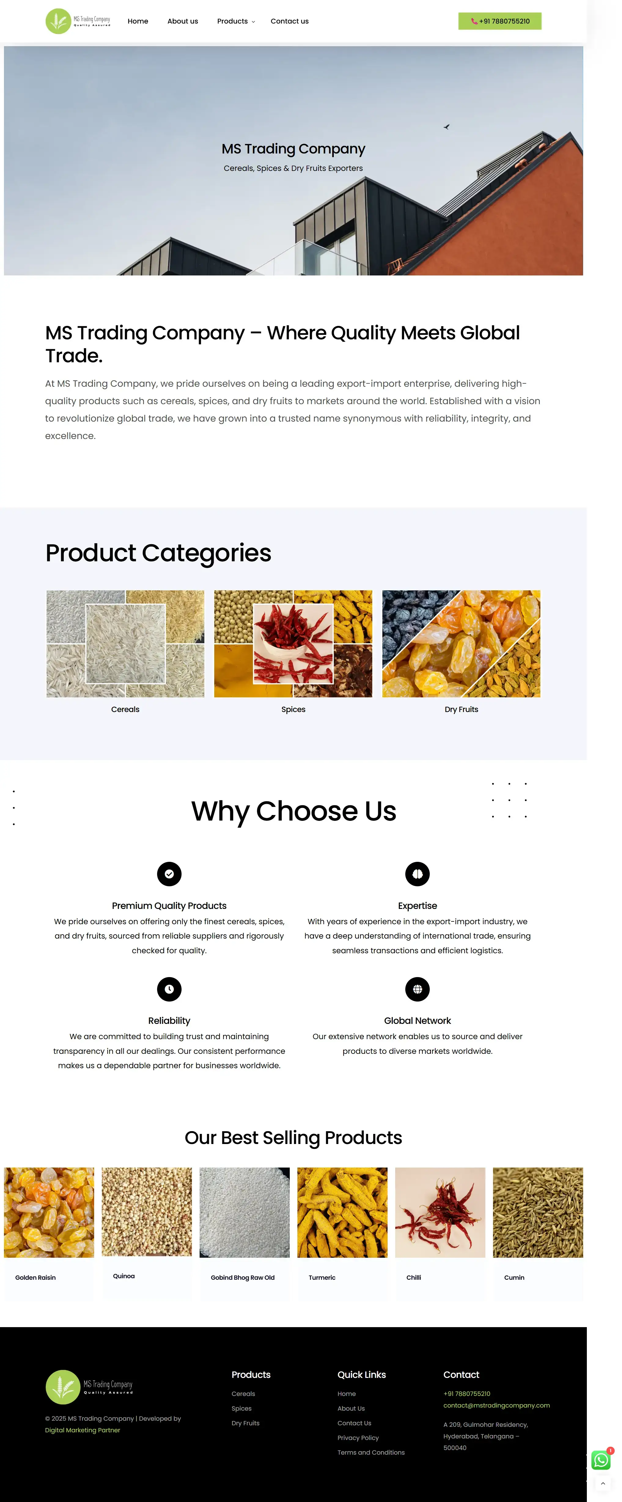 Import Export Website