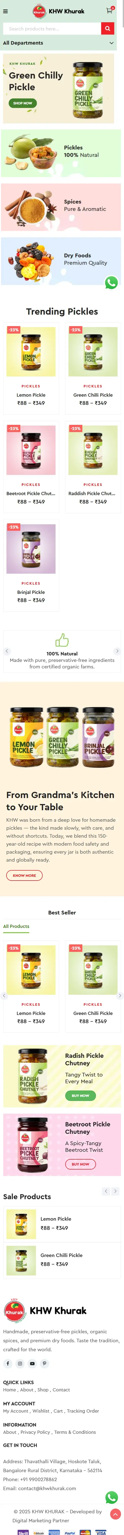 Food & Spices Website