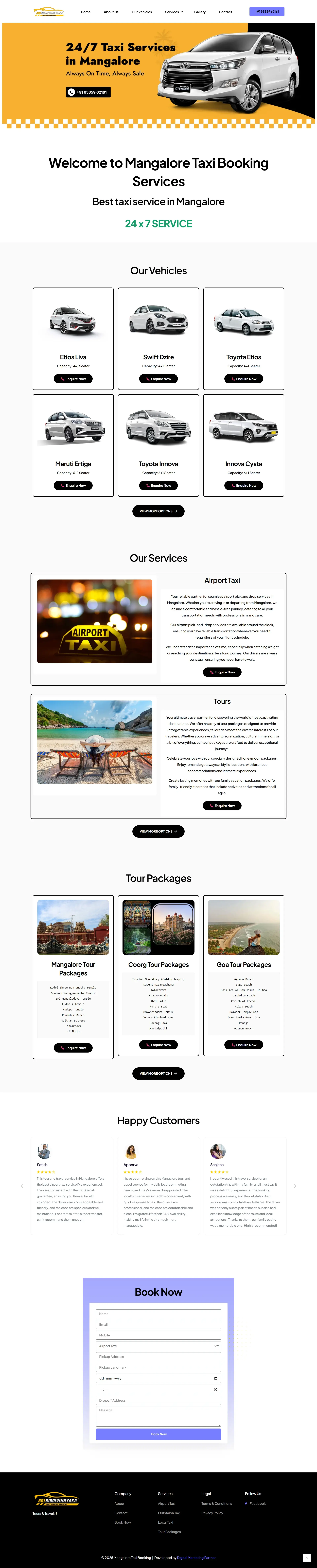 Taxi Booking Website