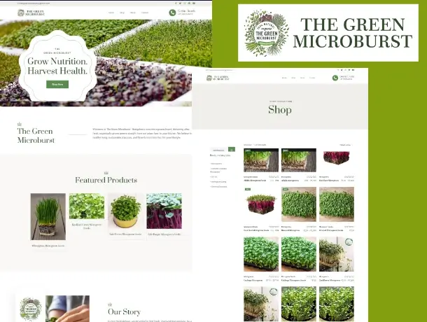 Microgreens and Urban Farming Website